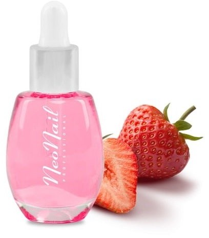 Neonail Cuticle Oil, oliwka do skórek z pipetą Strawberry, 15 ml