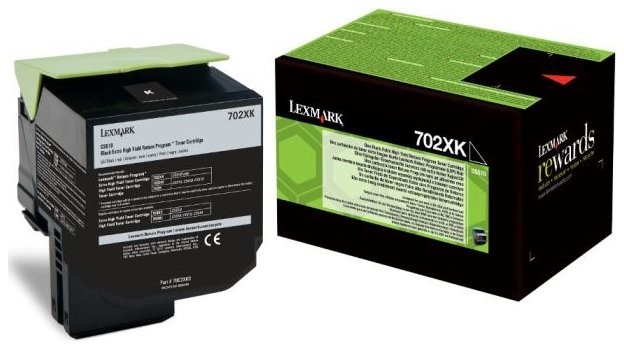 Lexmark Wyprzedaż Oryginał Kaseta z tonerem  702XK do CS-510 | zwrotny | 8 000 str | czarny black opakowanie zastępcze toner pełny w 70%