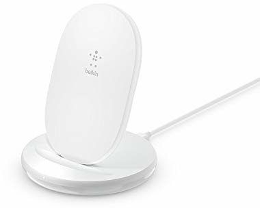 Belkin BoostCharge bezprzewodowa stacja ładująca, 15 W (stacja ładująca Qi do szybkiego bezprzewodowego ładowania urządzeń takich jak iPhone, Samsung, Pixel), kolor biały WIB002vfWH