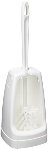 Bürstenmann Komplet szczotki mężczyzna 1423 64 028 WC wysokiej jakości/prostokątny z podstawą z tworzywa sztucznego, plastik, biały, 10.6 x 10.6 x 35 cm 1423 64 028