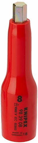 Knipex ' 98 39 08 do śrub z łbem walcowym o gnieździe sześciokątnym z ramą z gwint wewnętrzny 3/8 75 MM klucz nasadowy, czerwony 98 39 08