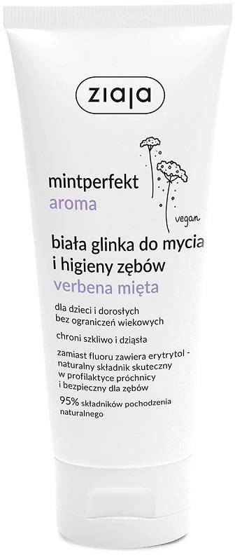 Ziaja Mintperfekt Aroma biała glinka do mycia i higieny zębów Verbena Mięta 100ml 108293-uniw