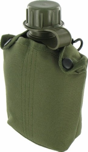 Highlander 950 ML Military Use wytrzymały Plastic Patrol Water Bottle, zielony, jeden rozmiar WB002-OG