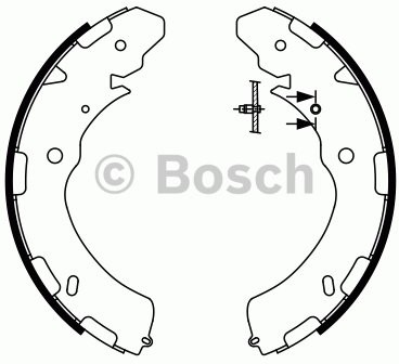 BOSCH Zestaw szczęk hamulcowych 0 986 487 758
