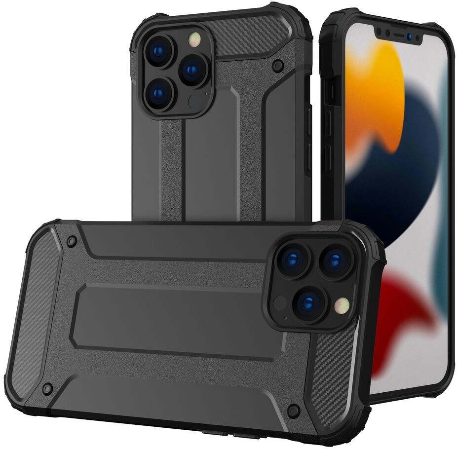 Hurtel Hybrid Armor pancerne hybrydowe etui pokrowiec iPhone 13 Pro czarny