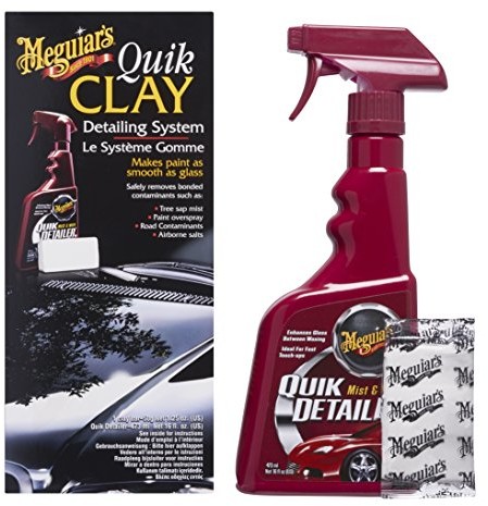 Meguiars Quik Clay Detailing zestaw z glinką do czyszczenia lakieru, 473 ml + 50 g ME G1116