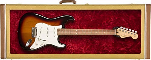 Fender GUITAR DISPLAY CASE - TWEED etui na gitarę elektryczną - z okienkiem - kolor: Tweed/pluszowa wyściółka wewnętrzna w kolorze czerwonym 995000300