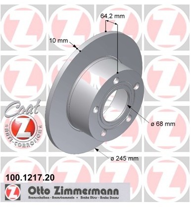 Zimmermann Tarcza hamulcowa 100.1217.20
