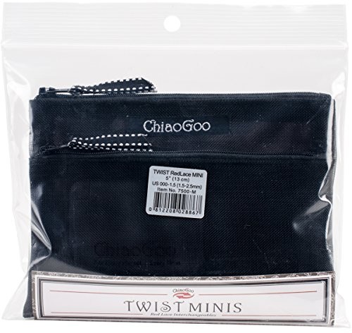 chiaogoo Chiaogoo Twist Czerwony koronka wymienne do robienia na drutach szpilki 12,7 cm koronka zestaw Mini w całości, akryl, wielokolorowy 333354