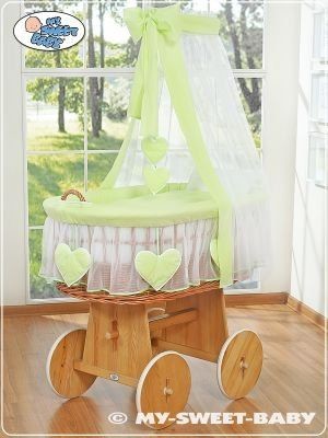 My Sweet Baby Kosz Mojżesza z baldachimem Amelie zielony 59582-239