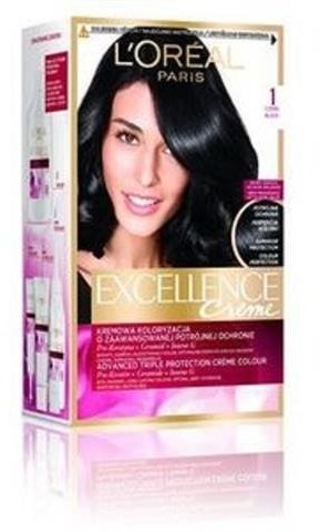 Loreal L'Oreal Paris Creme farba do włosów 1 czerń 66924-uniw