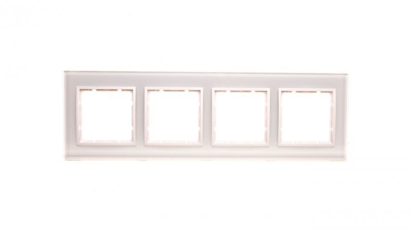 Hager polo Berker B.7 Glas Ramka poczwórna szklana śnieżnobiała 10146909 10146909