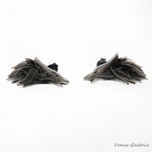 Wilki - kolczyki srebrne średnie 2580