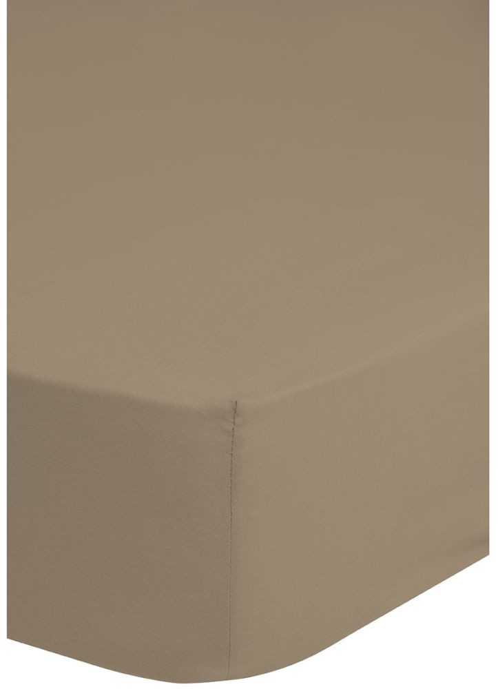 Muller Textiles Emotion Prześcieradło z gumką, jersey, 90/100x220 cm, piaskowy 0200.02.43
