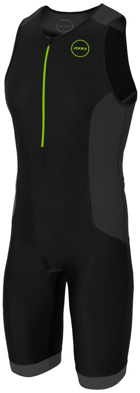 Zone3 Aquaflo Plus Strój triathlonowy Mężczyźni, black/grey/neon green S 2021 Pianki do pływania TS18MAQP109/S