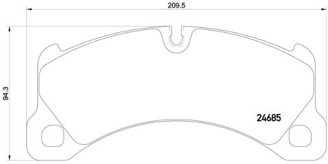 BREMBO Zestaw klocków hamulcowych, hamulce tarczowe P 65 026