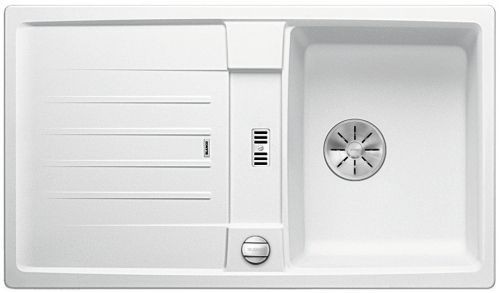 Blanco LEXA 45 S Silgranit PuraDur Biały odwracalny korek auto. InFino 524904