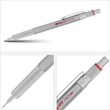 Rotring Ołówek grawitacyjny Tikky III  600 0,5 srebrny - 1904445