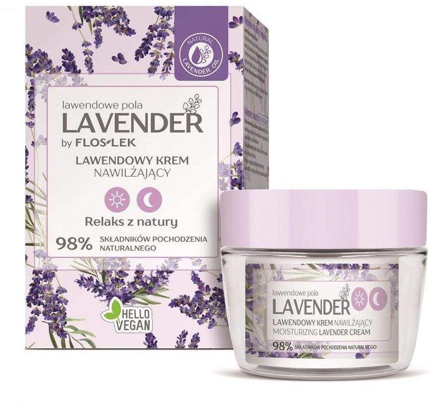 Flos-Lek Lavender lawendowy krem nawilżający na dzień i na noc 50ml 99143-uniw