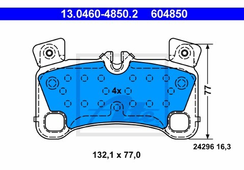 ATE Klocki hamulcowe - komplet 13.0460-4850.2