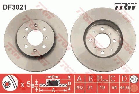 TRW Tarcza hamulcowa DF3021