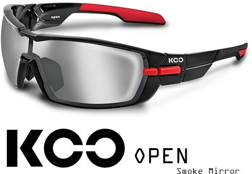 Okulary KOO Open - Smoke Mirror - black/red