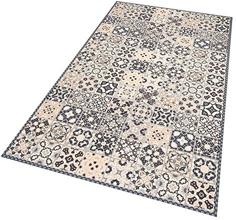 Zala Living Winyl mata ochronna na podłogę Zoe ciemny niebieski kremowy 103235-65x100