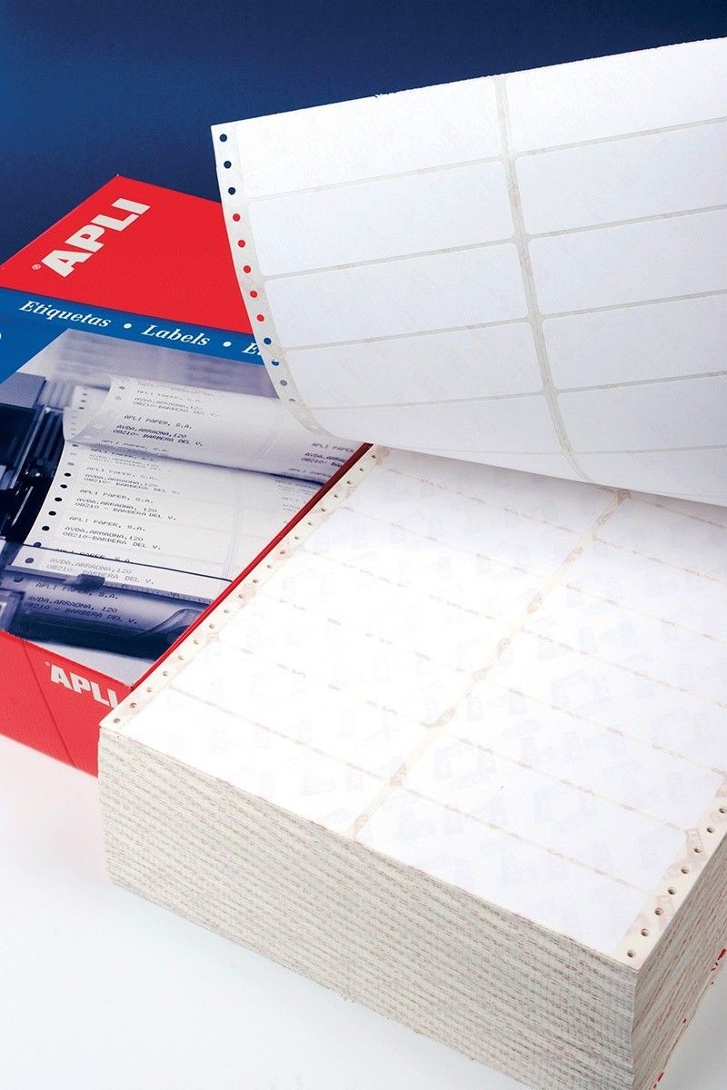 Apli Etykiety do drukarek igłowych 88,9x36mm 1-kolumna prostokątne białe