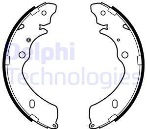 Delphi Zestaw szczęk hamulcowych LS2147 LS2147