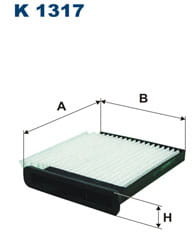 Filtron Filtr, wentylacja przestrzeni pasażerskiej K 1317 K 1317