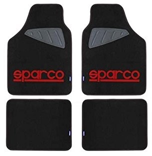 Walser 16993 Sparco SPC dywanik samochodowy, kolor czarno-czerwony 16993