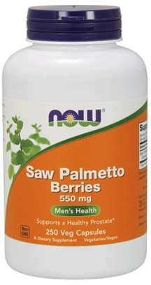 Фото - Вітаміни й мінерали Now Saw Palmetto Berries 550mg 100vegcaps 