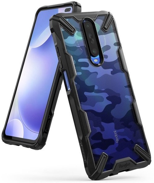 RINGKE Etui Fusion X do Xiaomi Mi 10T/10T Pro K30 K30 Pro Camo Black 7692X1