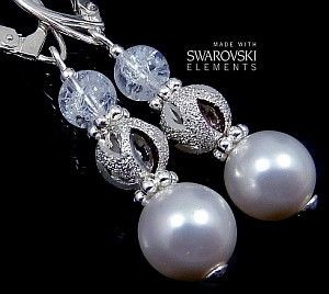 Swarovski NOWE Piękne Kolczyki CRYSTAL WHITE