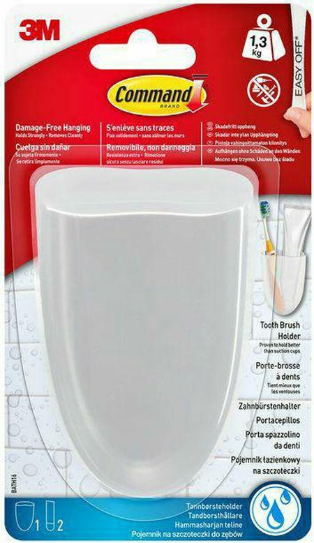 3M 3M Command Pojemnik Łazienkowy Na Szczoteczki + 2 Paski Bath-16.. 3M000155