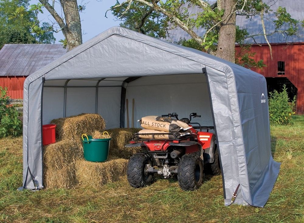 ShelterLogic Namiot garażowy ShelterLogic 3,7 x 3,7 m szary SHL70443_12x12x8