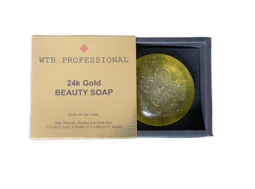 Way To Beauty Way To Beauty Pielęgnacja ciała Professional 24K Gold Beauty Soap mydło do rąk twarzy i ciała 100.0 g