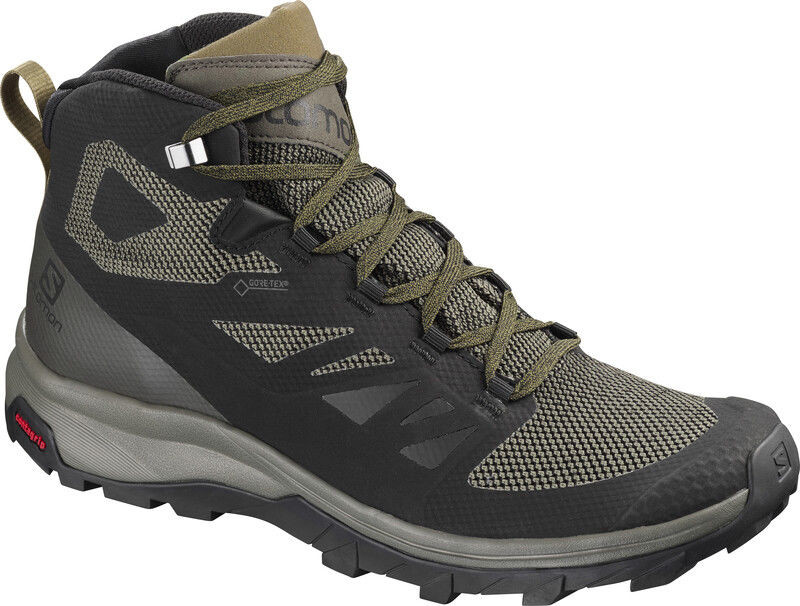 Salomon OUTline Mid GTX Buty Mężczyźni, black/beluga/capers UK 11 EU 46 2020 Trapery turystyczne L40476300035-11