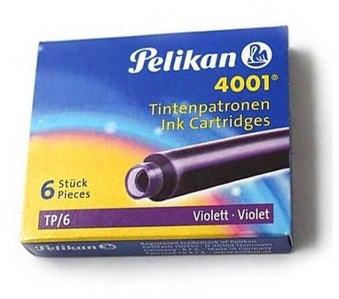 Pelikan Naboje krótkie 4001 TP/6 fioletowe 6 sztuk