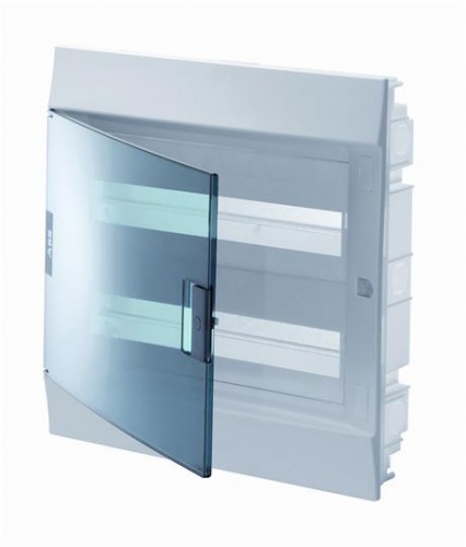 ABB Obudowa podtynkowa IP41 MISTRAL41F drzwi przeźroczyste 24 moduły 2 rzędy N+PE MISTRAL41F 24M IP41 P/T