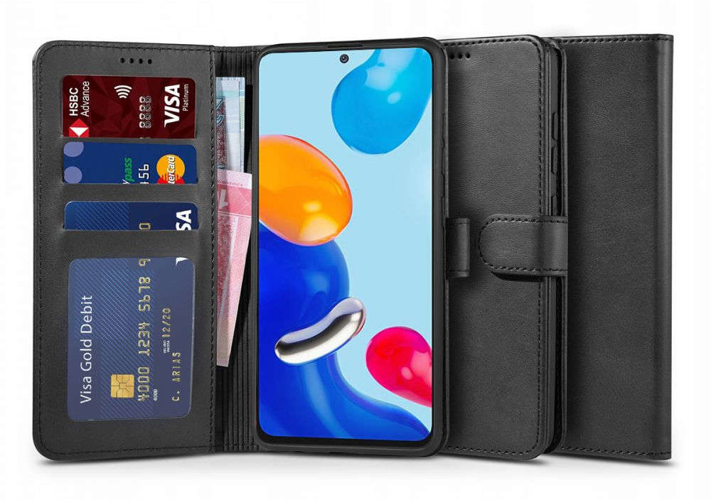 4kom.pl Etui z klapką portfel Wallet do Xiaomi Redmi Note 11 11S Black 1342