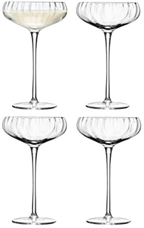 LSA International Aurelia spodek do szampana, szkło, przezroczysty, 300 ML, 4 sztuka AU12