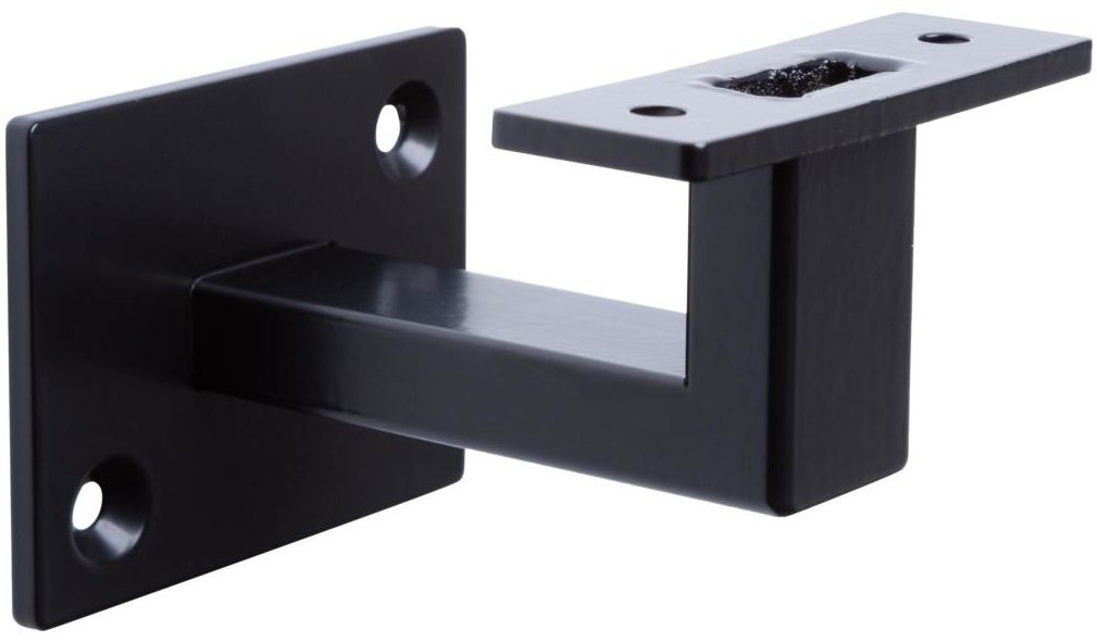 Kornik Uchwyt ścienny poręczy kątowy czarny 10x20 mm