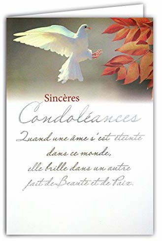 Afie Afie 64-1073 kartka z życzeniami z okazji ślubu, z białą kopertą, srebrny tekst z błyszczącym gołębiem, pokoju, duszy 3700676644221