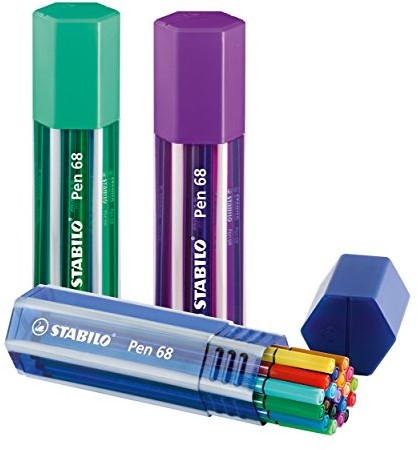 Stabilo Pen 68 Twin Pack 20er Box  klasy premium felt Pen, wielokolorowa 6820-1