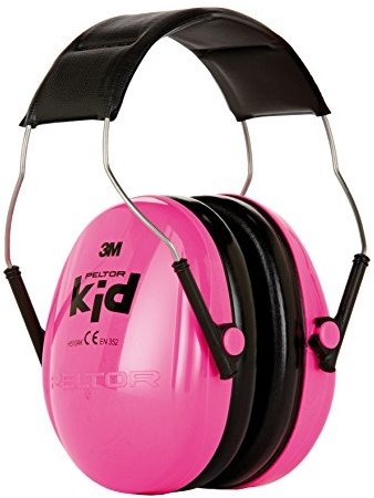 3M Peltor Kid nauszniki ochronne dla dzieci od 2 lat, poziom hałasu do 98 dB, bardzo lekkie, neonowy róż H510AKPC
