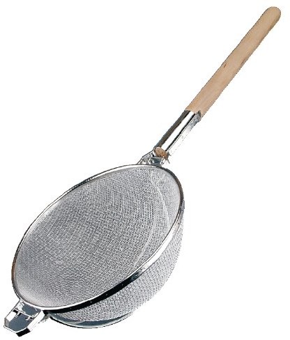 Metaltex 601135 Hotel sitko z drewnianym uchwytem, 35 cm, galwanicznie 601135