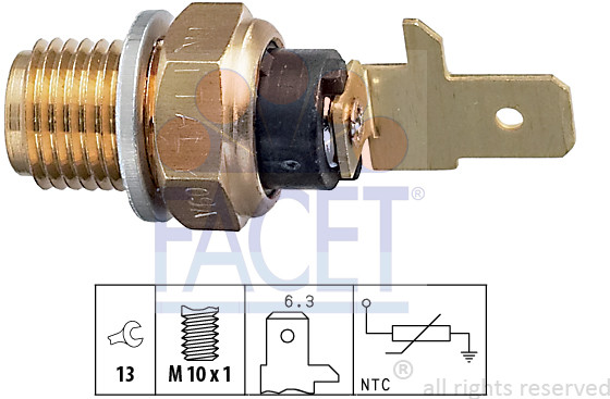 FACET Czujnik, temperatura oleju 7.3154
