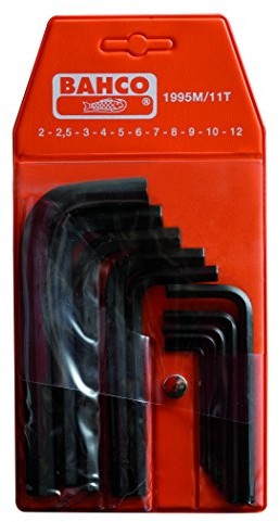 BAHCO zestaw wkrętaków kątowych-zestaw, 11-częściowy, oksydowana, 6-kątowy