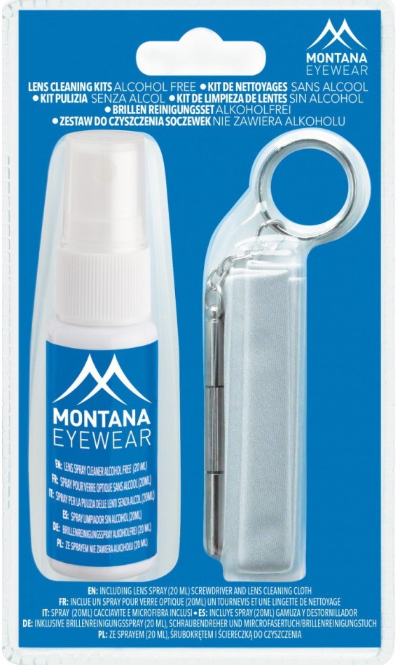 MONTANA Zestaw do czyszczenia soczewek w okularach 3 elementowy PDCK2 PDCK2